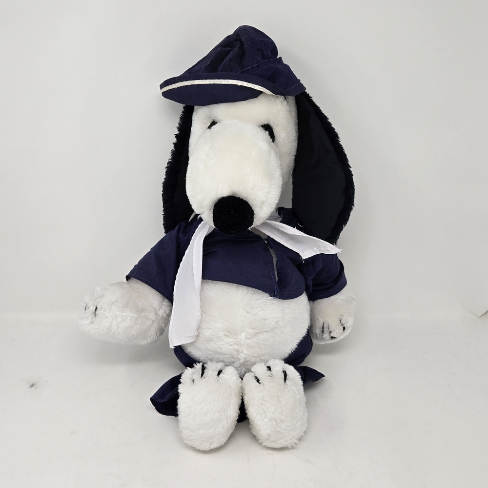 Snoopy Peanuts Plush 1968 United 20 " with Collar and full Sailor Outfit Vintage